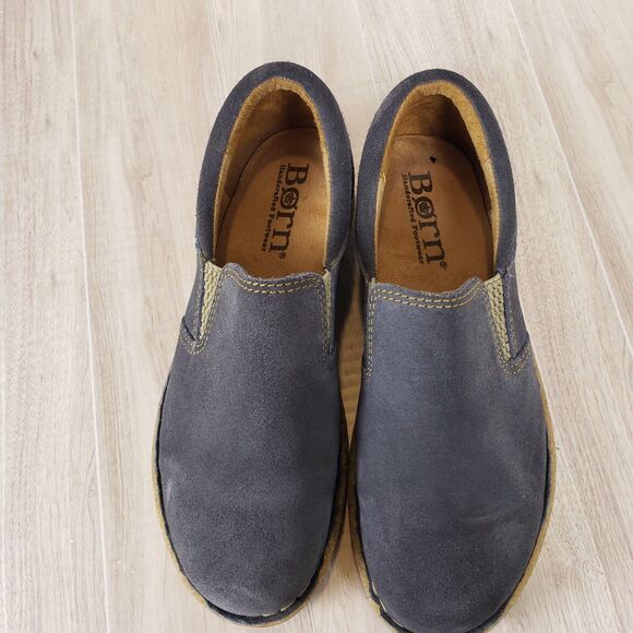Born Bryson Distressed Leather Slip‑On Shoes Men’s Size 6 Comfort Casual Blue main image 4